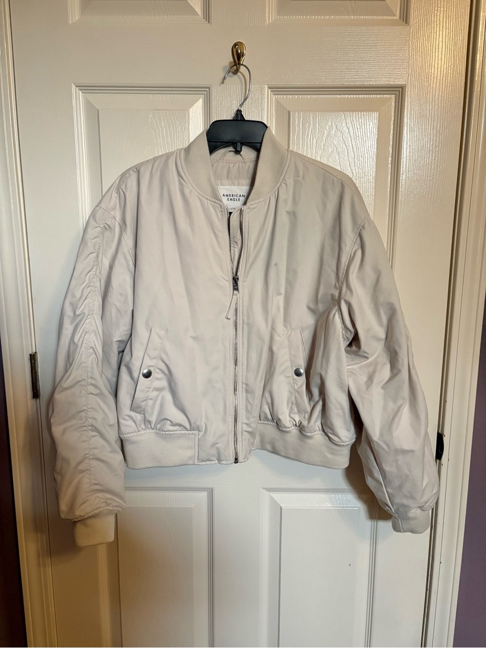 American Eagle Outfitters Women's Light Taupe Bomber Jacket